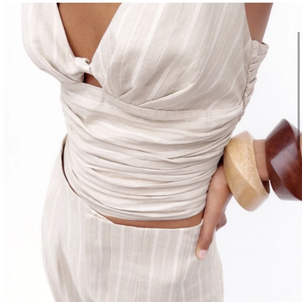 Zara Cream Crop Top
